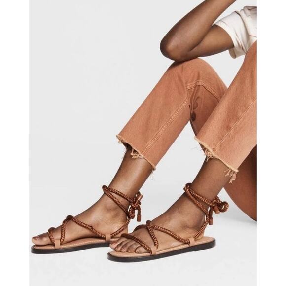 rag & bone Shoes - rag & bone Infinity Brown Sandal Leather and Nylon Women's Size 8 US NEW